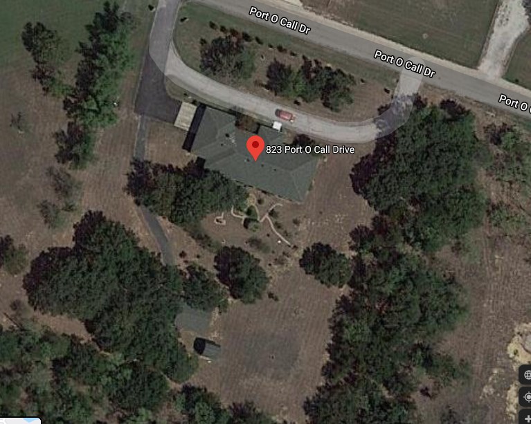 aerial view  big yard, trees and a great neighborhood
